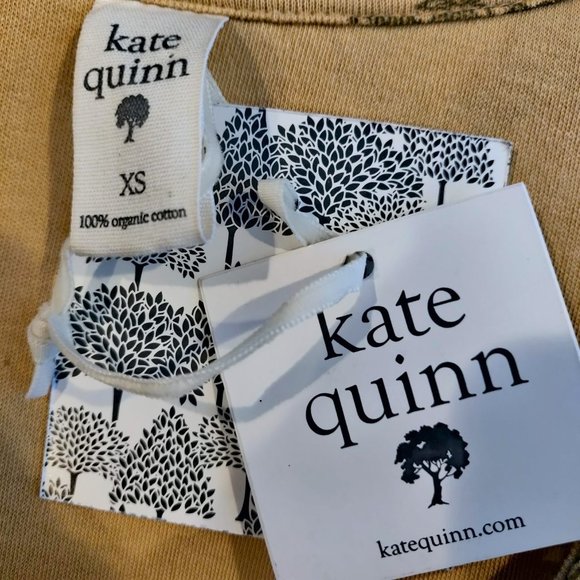 Kate Quinn Womens NWT Apple Tree Buttons Sleeveless Pockets Org Cotton Dress XS - Picture 7 of 8